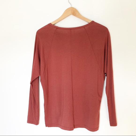 Madewell Burnt Orange Rust Long Sleeve Shirt - XS - Picture 2 of 4